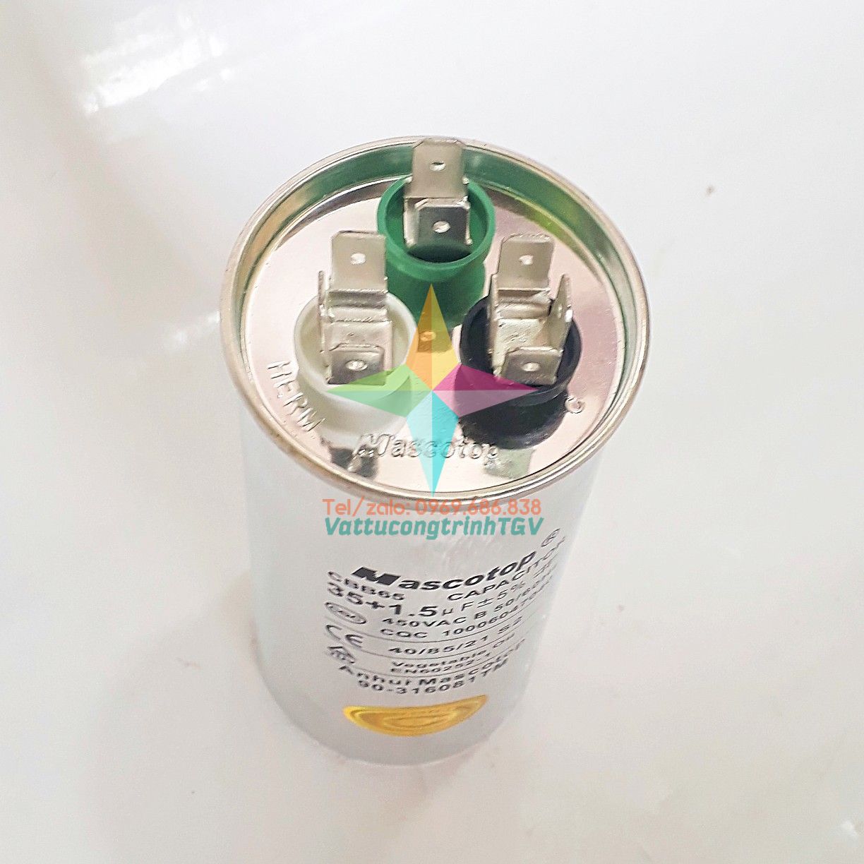 Tụ điều hòa MASCOTOP kiểu CBB65 450VAC 35uF+5%