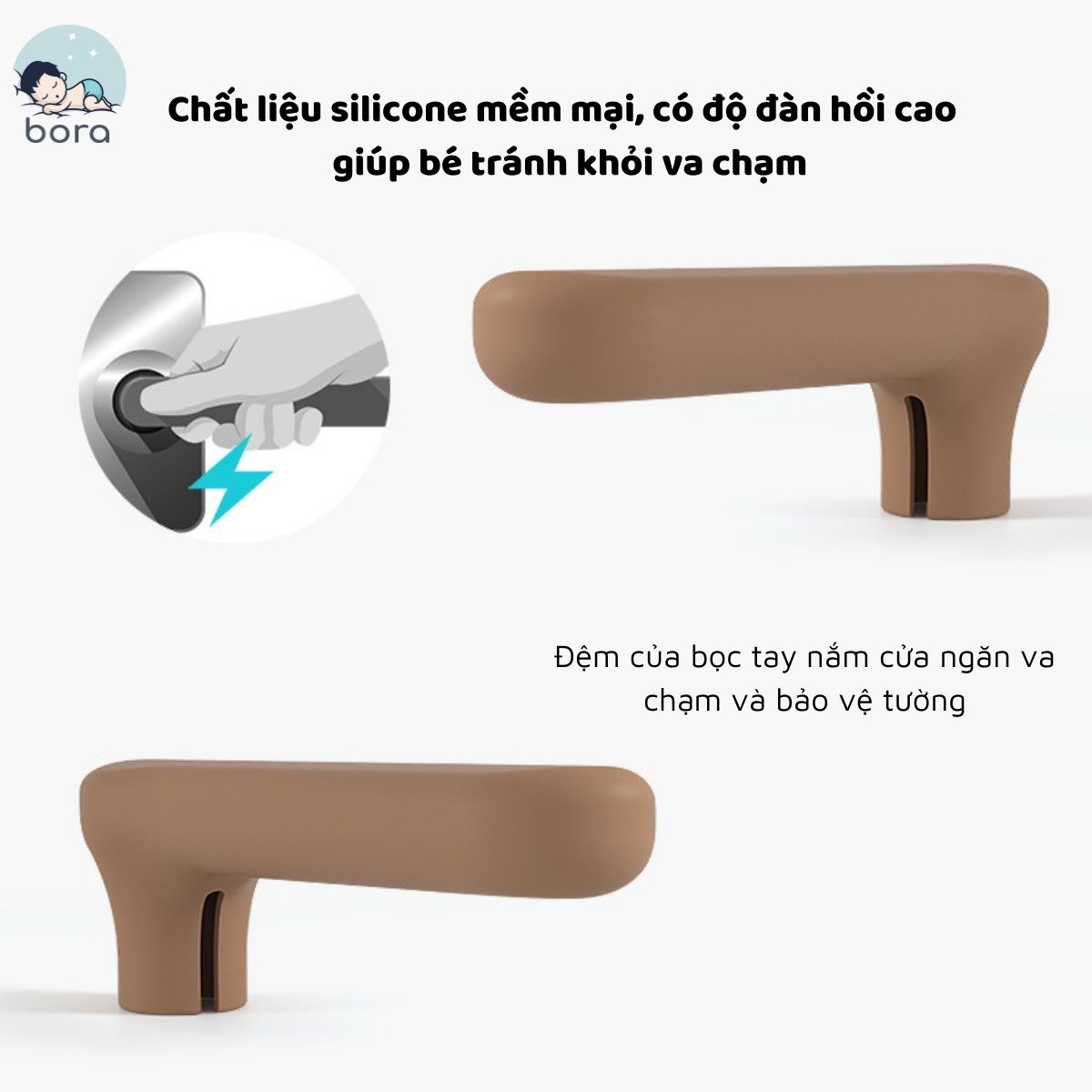 Bọc tay nắm cửa silicon an toàn cho bé
