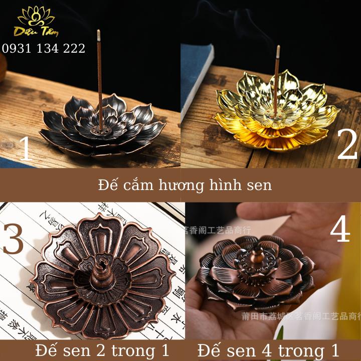 (Chọn mẫu) - Đế Sen Cắm Hương, Đốt Nhang Cây, Hương Vòng, Trầm Nụ đồ thờ cúng