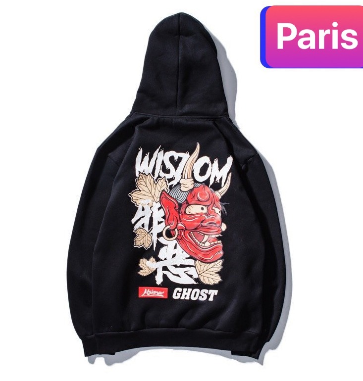 ÁO KHOÁC HOODIE NAM NỮ QUỶ ĐẦU SỪNG KIỂU MỚI NHẬT BẢN CHẤT NỈ DÀY PHOM FROM RỘNG UNISEX SIÊU CẤP CHỐNG NẮNG NÓNG LẠNH THU ĐÔNG HÈ HOT TREND JAPAN - PARIS FASHION