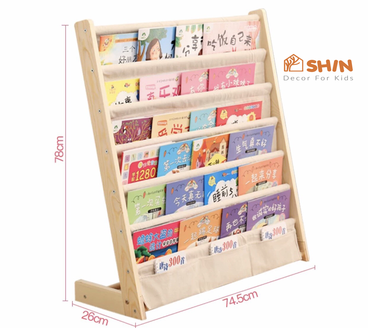 Kệ sách giá sách gỗ cho trẻ em