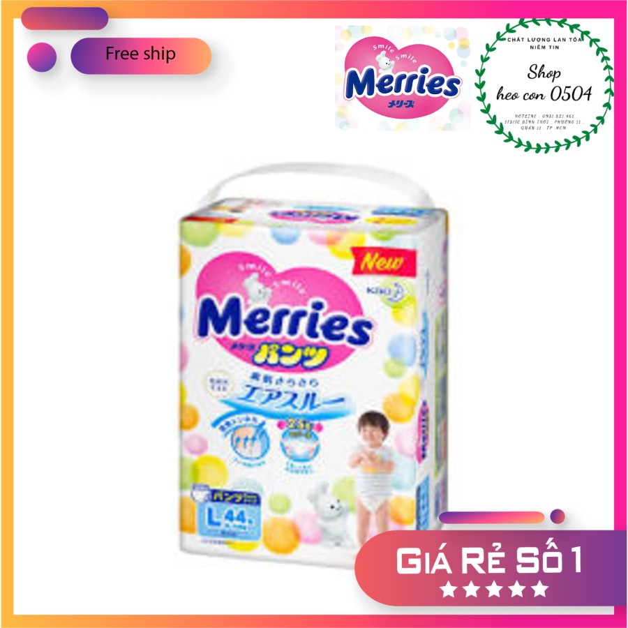 [FREESHIP 50K] [Nhập Khẩu Chính Hãng KAO] Tã/Bỉm Quần Merries nội địa nhật nhập khẩu Size L44 (8-14kg)