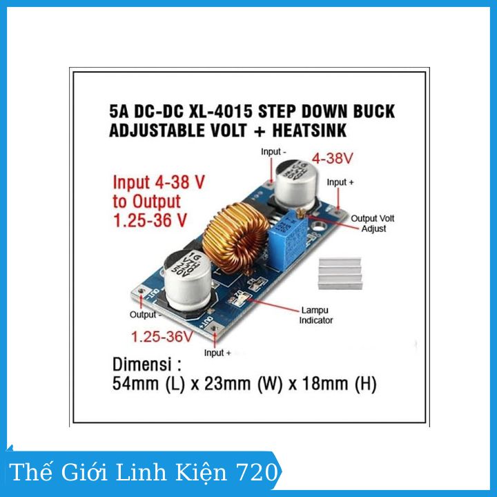 Module hạ áp buck dc-dc 5a XL4015