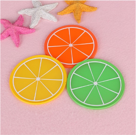 Miếng lót cốc silicon hình hoa quả tươi mát (8cm)