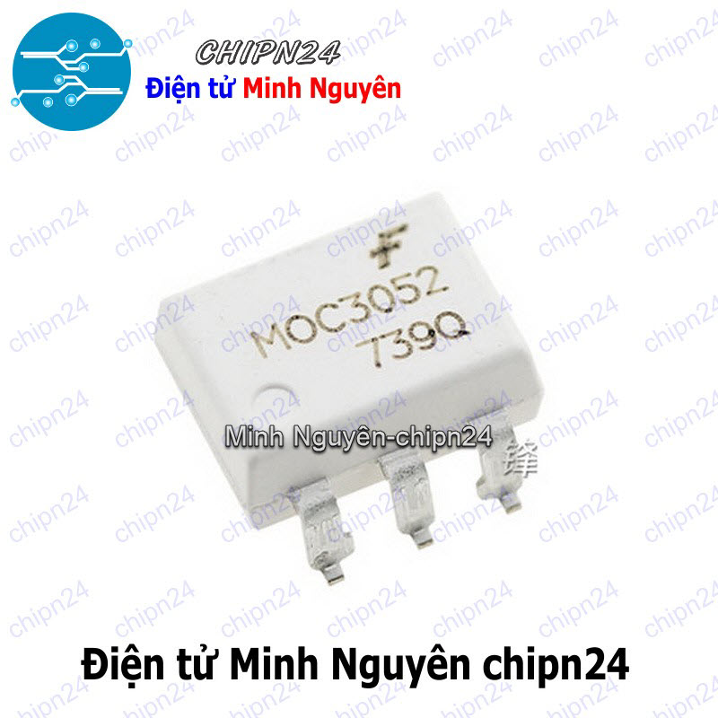 [1 con] (ST) Opto Dán MOC3052 SOP-6 Trắng Hàng Tốt (SMD) - HH003625