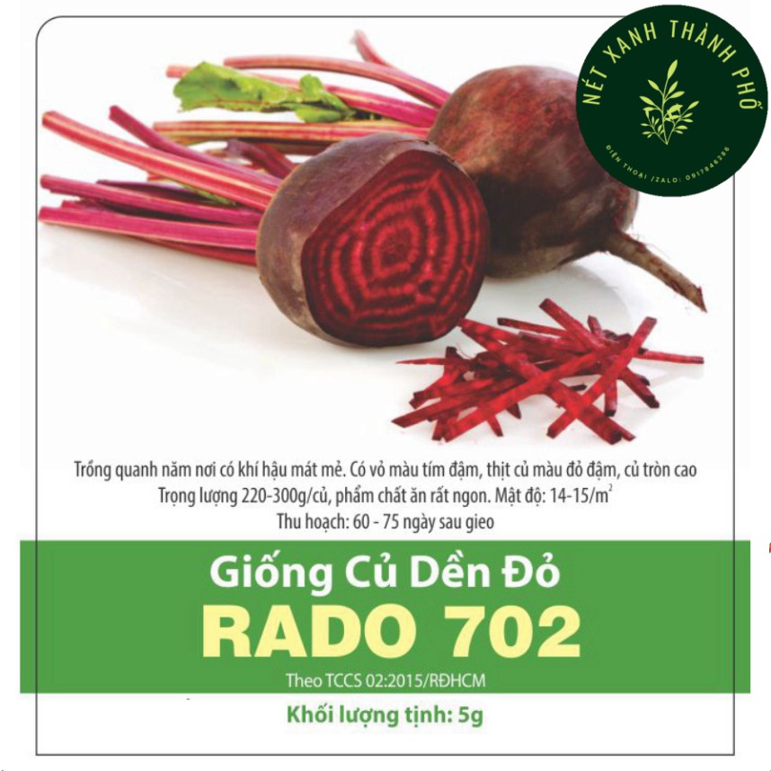 [GIAO HÀNG 2 GIỜ] Hạt giống Củ Dền Đỏ 5gr dinh dưỡng, dễ trồng
