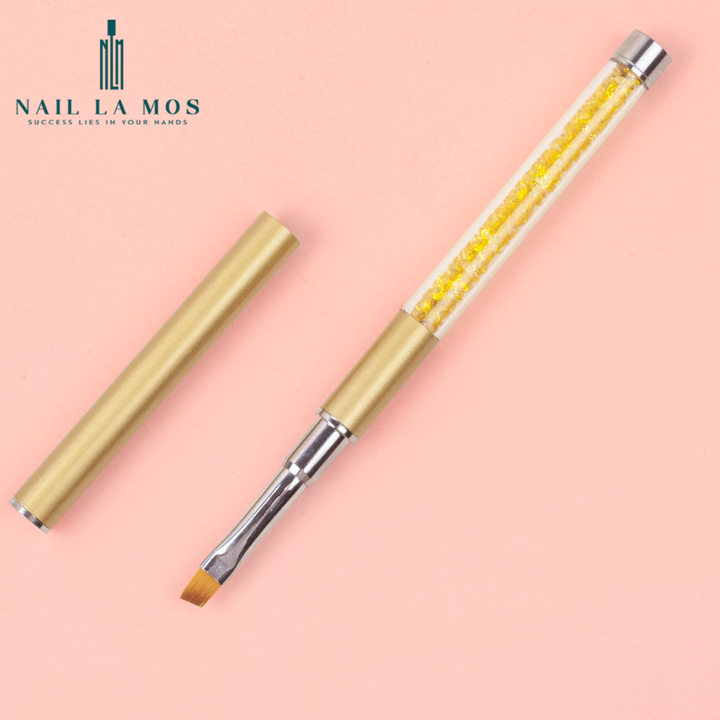 Cọ đắp gel cán đá cao cấp - Cọ đắp nail bản tròn chuyên dụng bền đẹp