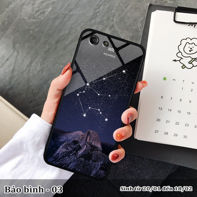 Ốp kính OPPO A39 in cung hoàng đạo