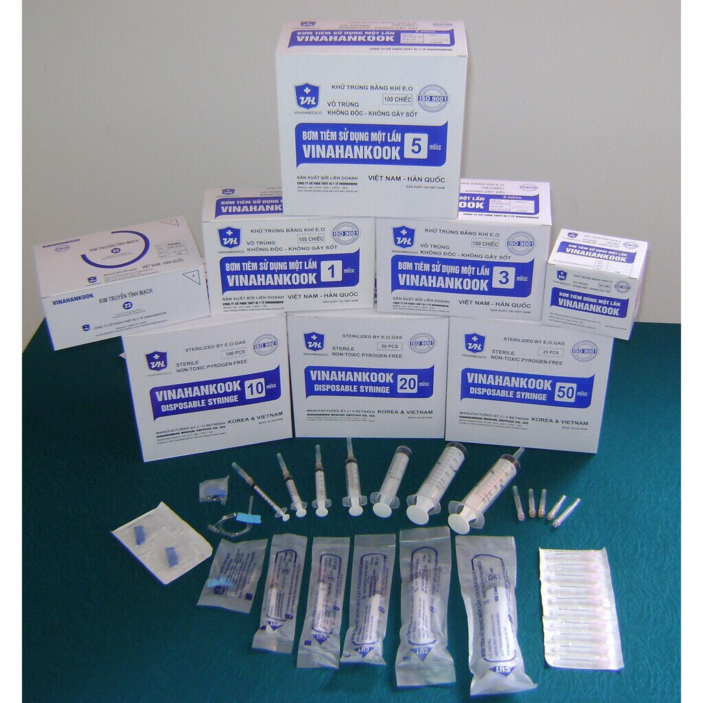 1 chiếc bơm tiêm dùng 1 lần vinahankook 1ml