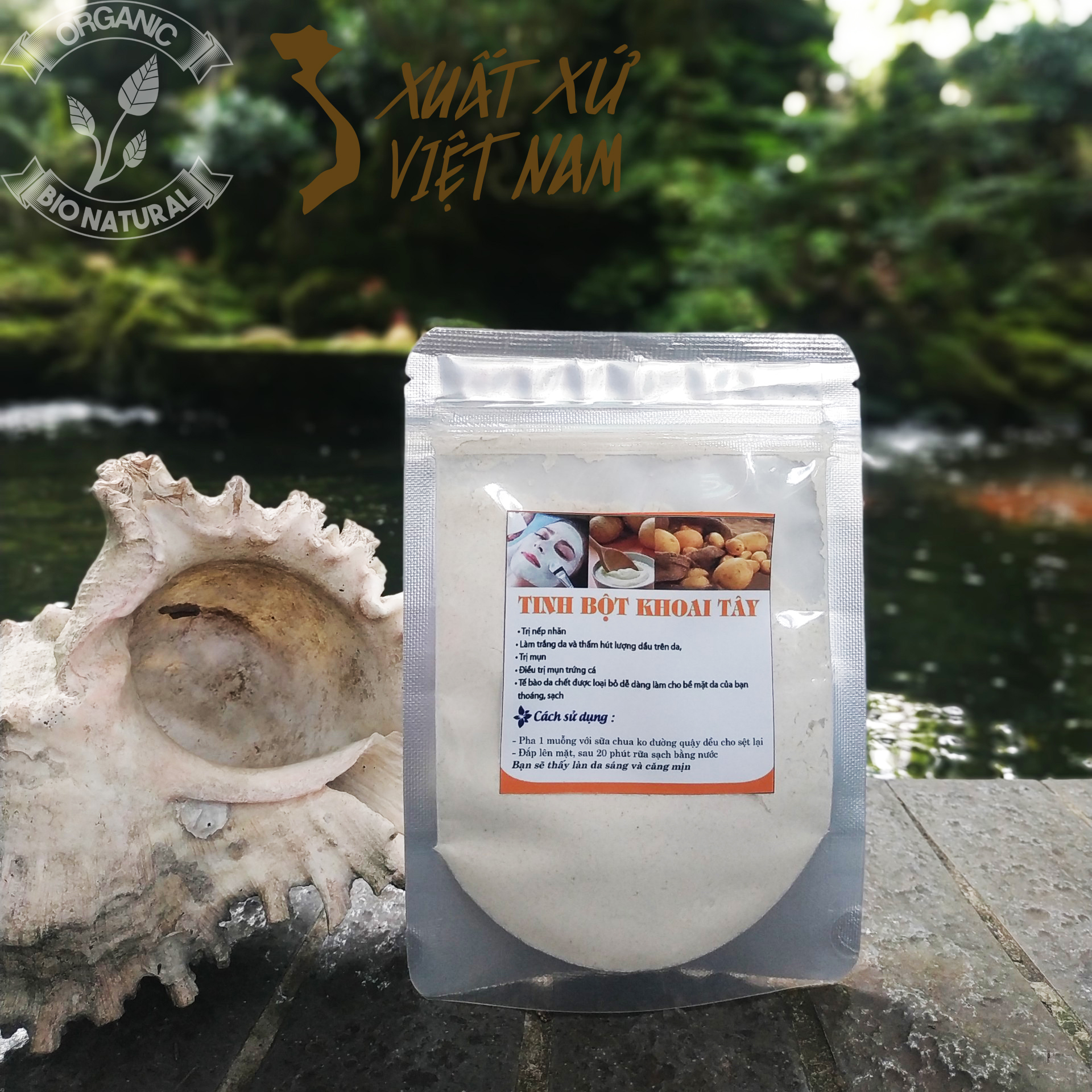 [BIONATURAL] Bột Đắp Mặt Nạ Tinh Bột Khoai Tây Handmade 50gr