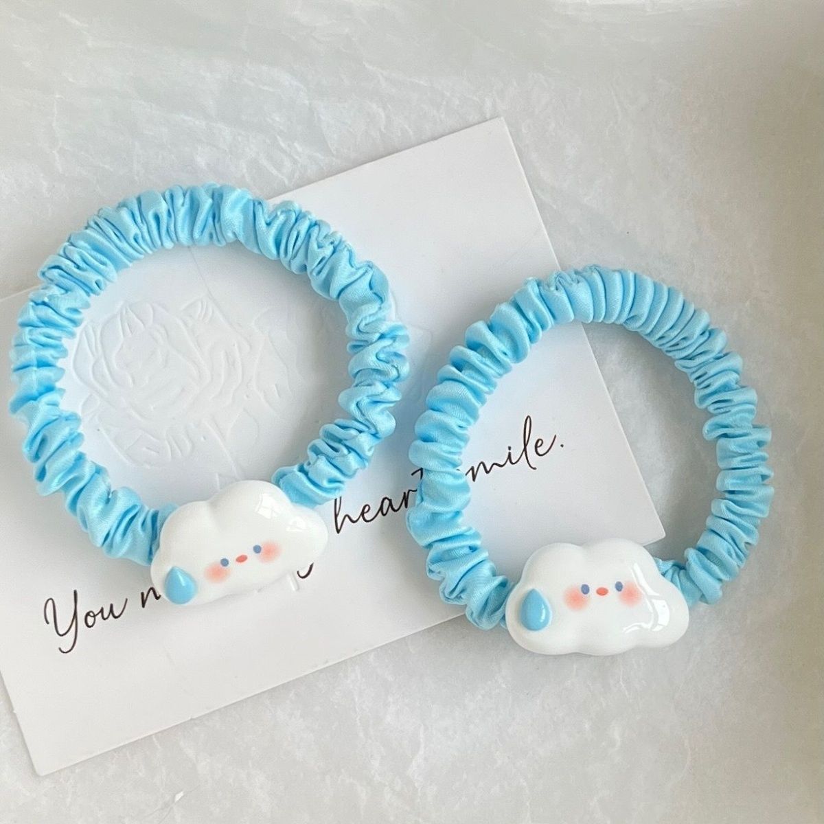 MEOWU Dây Cột Tóc Hình Đám Mây Dễ Thương