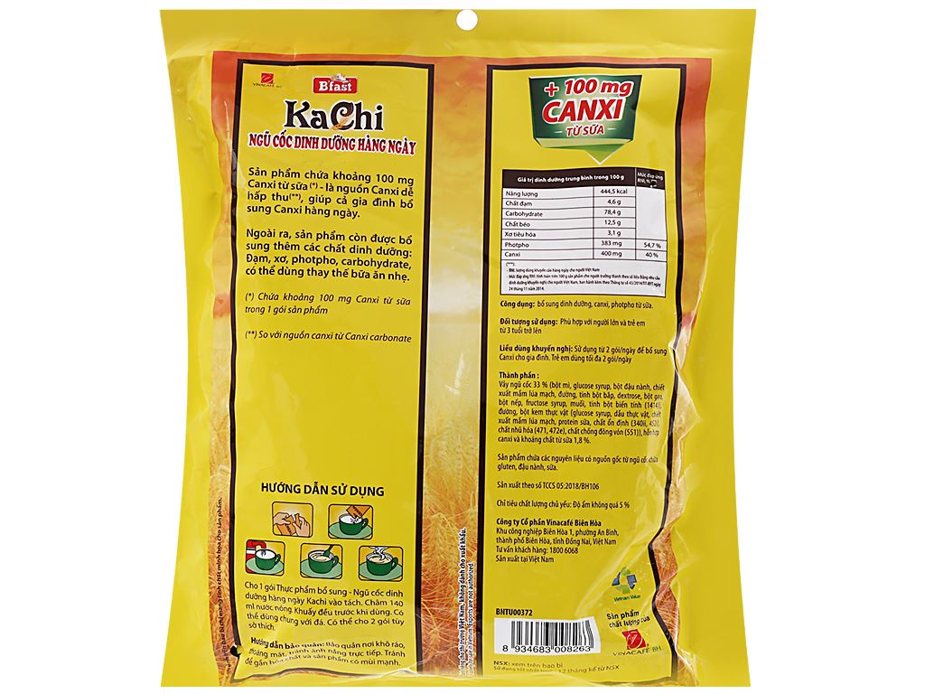 Ngũ cốc dinh dưỡng VinaCafé B'fast bịch 500g