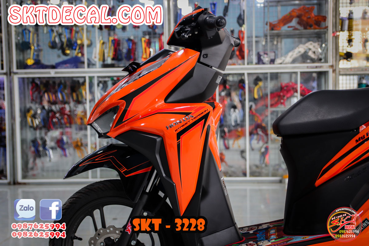 tem rời vario cam đen chỉ 3228