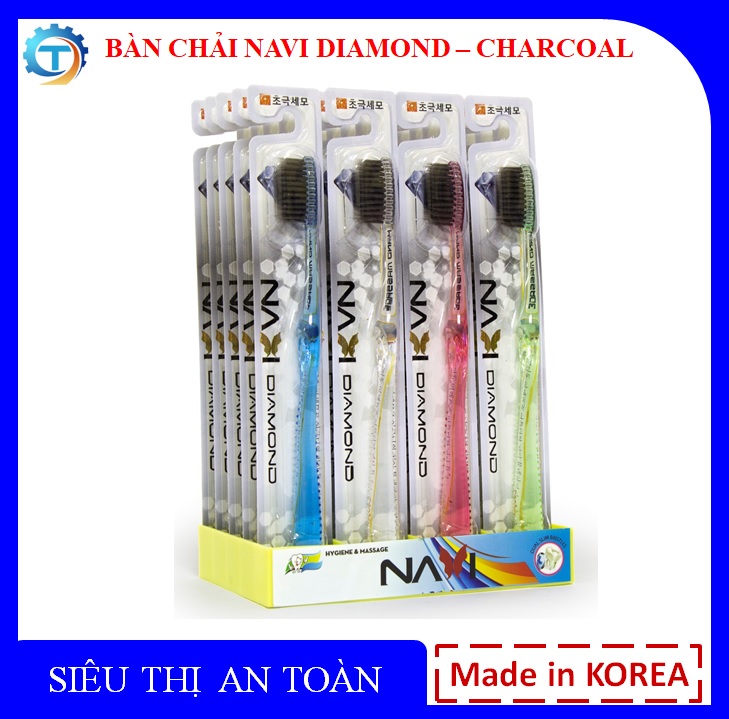 Bàn chải đánh răng NAVI DIAMOND – CHARCOAL Hàn Quốc
