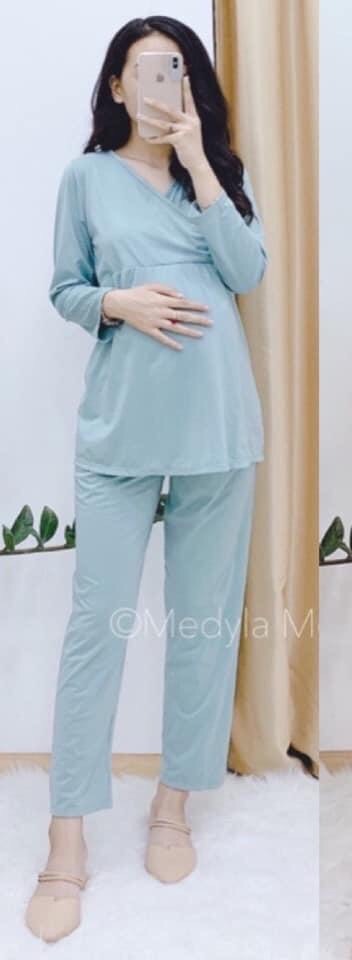 Đồ bộ cho mẹ bầu và sau sinh 100% cottong,chất siêu đẹp giá siêu rẻ free size 42-70kg