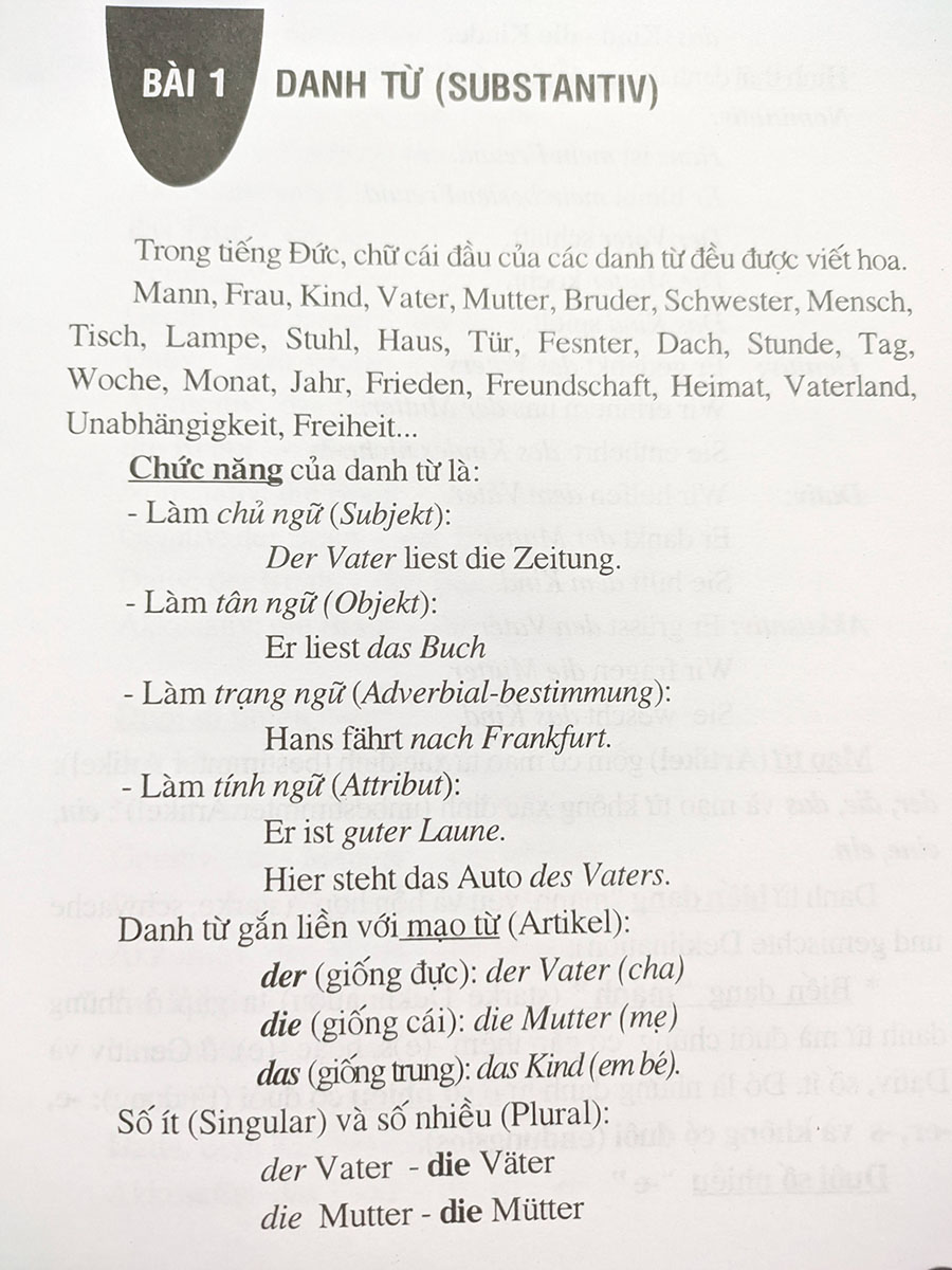 Sách - Các từ loại tiếng Đức - Deutsche Wortarten