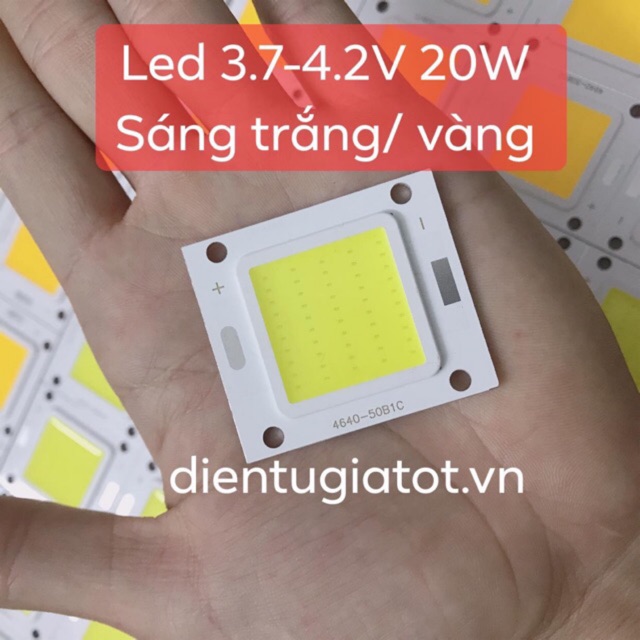 Led siêu sáng 3.7v - 4.2v 20w 50w sáng trắng / vàng