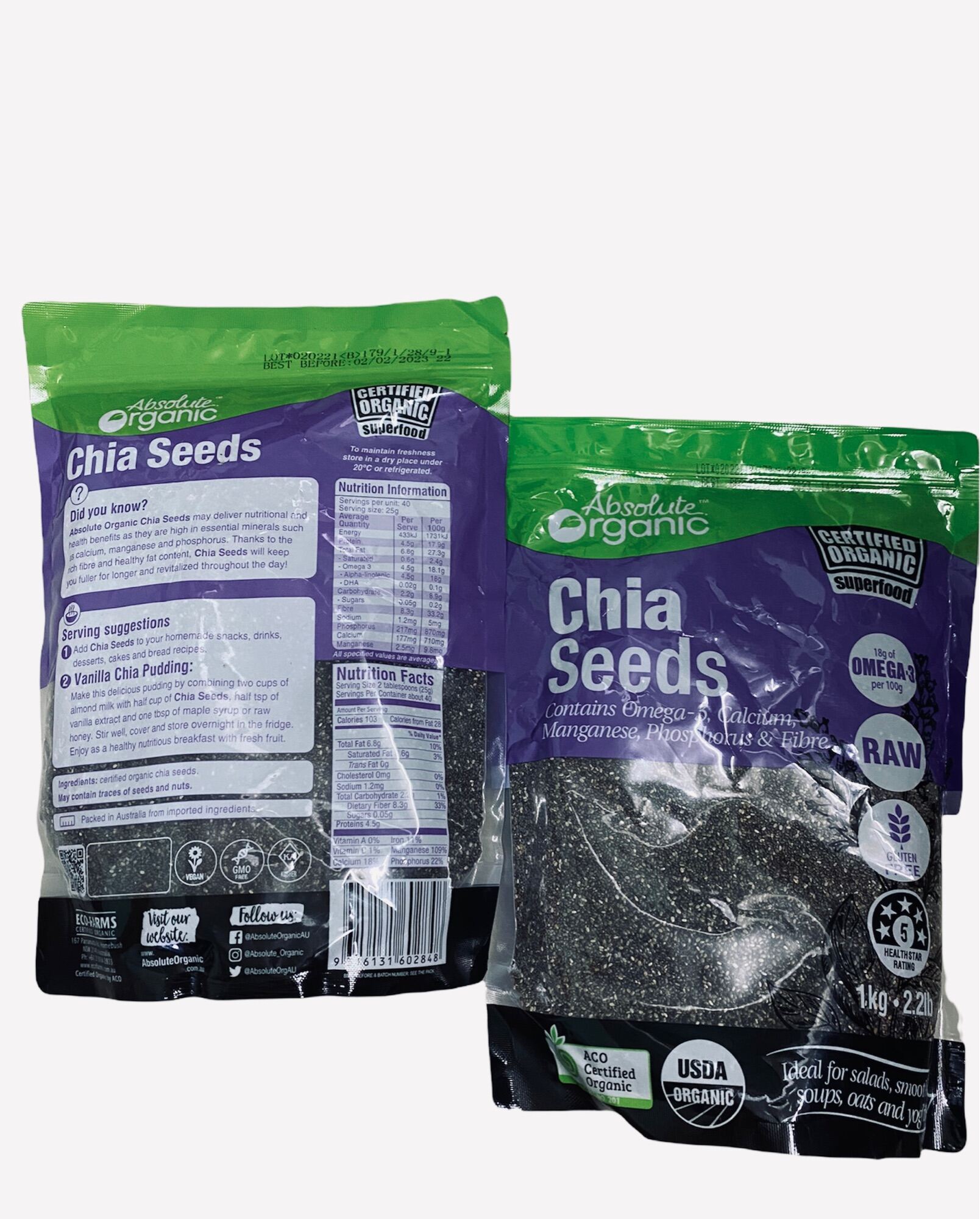 [HCM] Hạt chia Úc Absolute Organic mới nhất 1kg