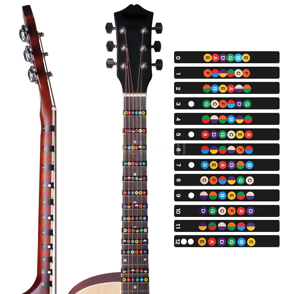 Miếng dán nốt nhạc cho guitar - học đàn thật dẽ