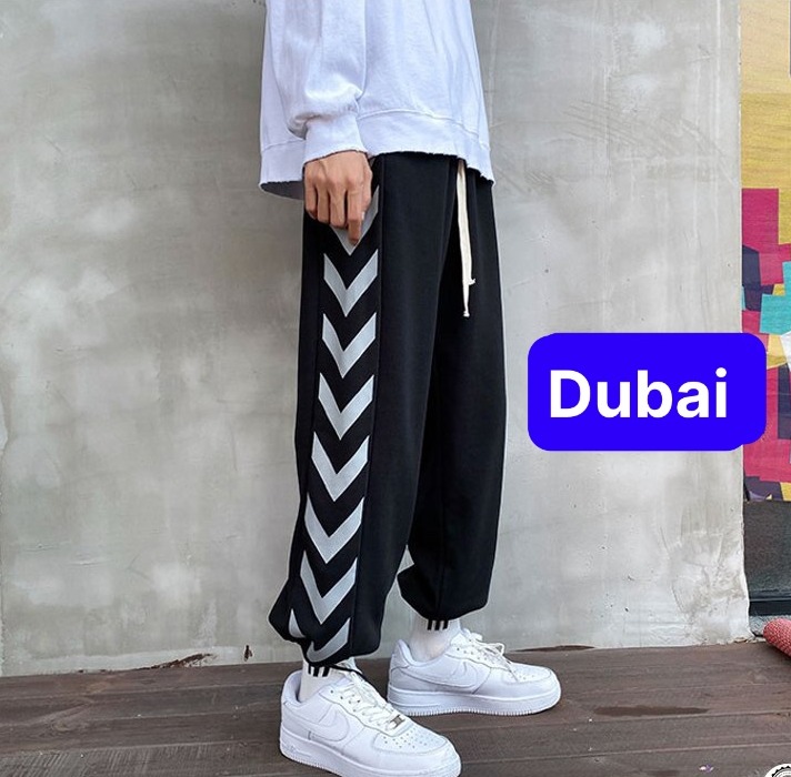 QUẦN JOGGER THỂ THAO NAM NỮ HIPHOP ỐNG SUÔNG HÌNH MŨI TÊN RÚT DÂY CHẤT NỈ DÀY DA CÁ HOT TREND NHẬT BẢN - DUBAI FASHION