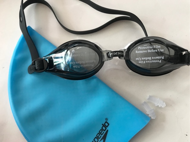 Combo kính bơi 203 + Nón bơi Speedo