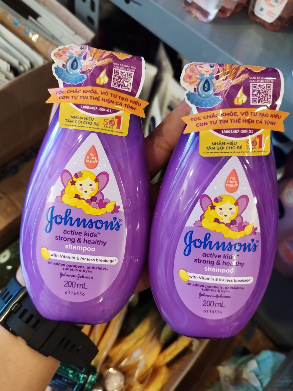 dầu gội cho bé johnson baby tím 200ml