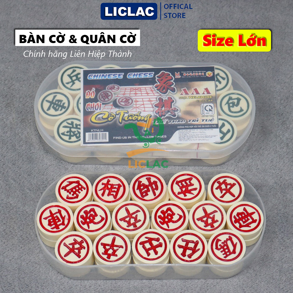 Bộ cờ tướng Liên Hiệp Thành hộp Oval ( Size LỚN ) quân cờ bằng nhựa Melamine Đặc Ruột Cao Cấp, Đồ chơi Boardgame giúp bé phát triển tư duy - LICLAC