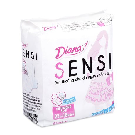 [HCM](Giá Thùng) Bvs Diana Sensi Siêu Mỏng Cánh 20 (Gói 20m - 24 g/thùng)
