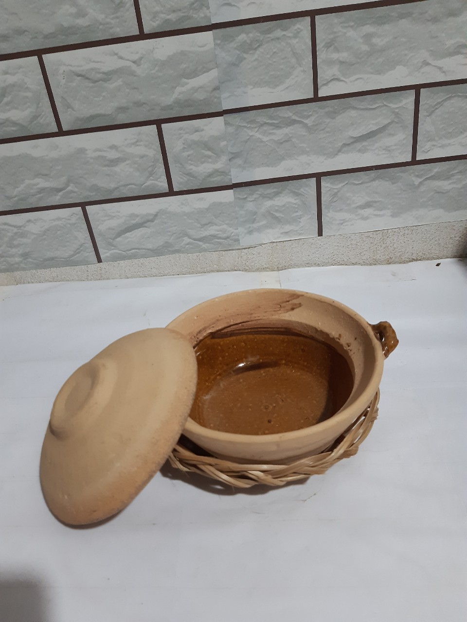 [HCM]Combo rế và nồi đất trán men 5*15 cm ( không nấu)