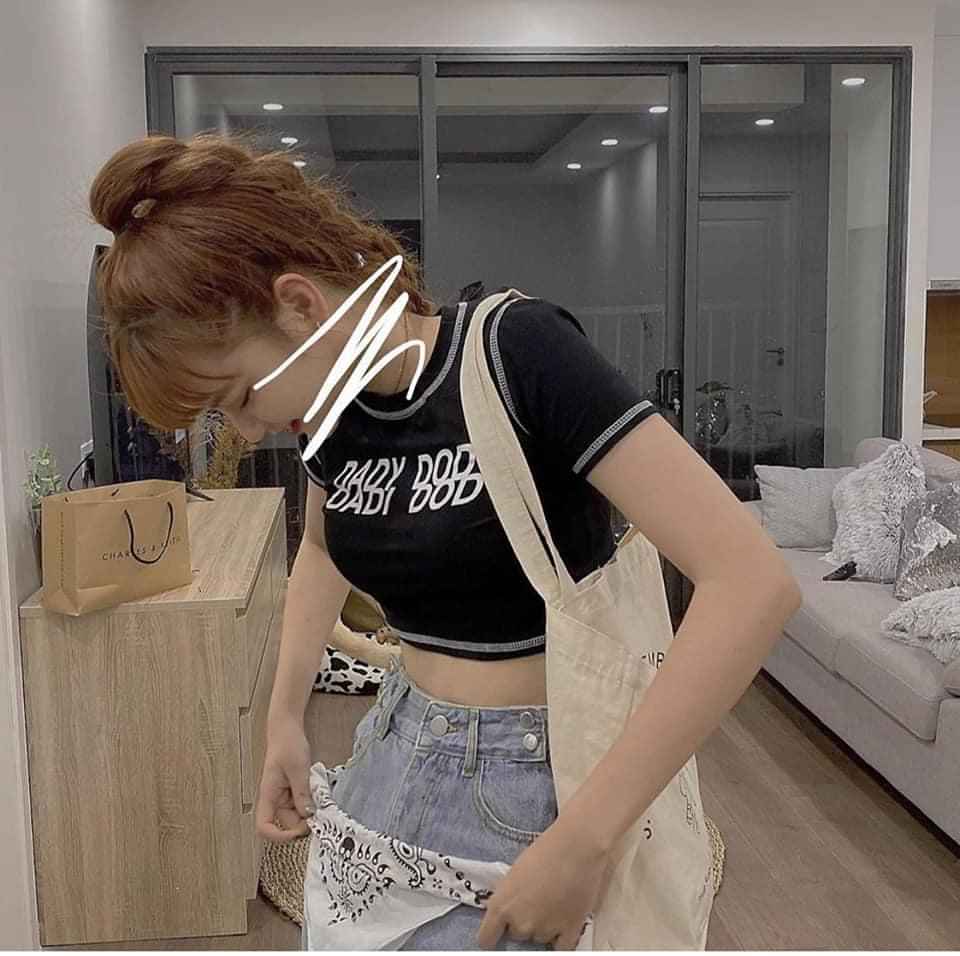 [Có ảnh thật] Áo croptop thun gân ôm body Dady Dod