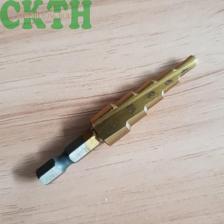 Mũi khoan tháp 4-12mm chuôi lục giác