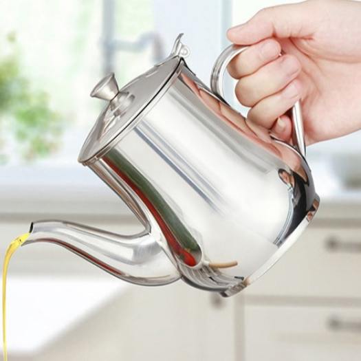 Bình pha trà inox giá rẻ - ấm pha trà eo bình dân phù hợp cho quán cà phê,quán nước, quán ăn