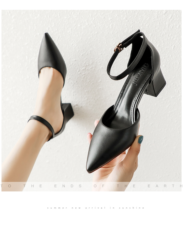 Giày Cao Gót 5p Đế Vuông Bít Gót  MÃ A8