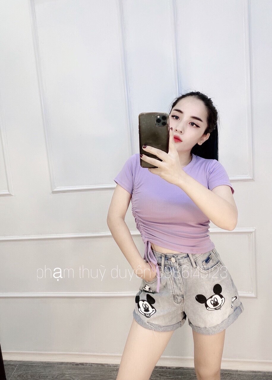 Áo thun lụa rút 1 bên luôn hot ttsa0327
