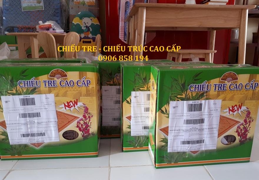 1m8 x 1m9 - Không viền - Chiếu tre - Chiếu trúc Cao cấp Hạt đen