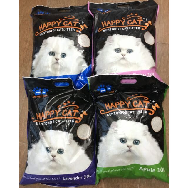 [Hoàn tiền 10%] Cát vệ sinh cho mèo Happy Cat - Túi 5L