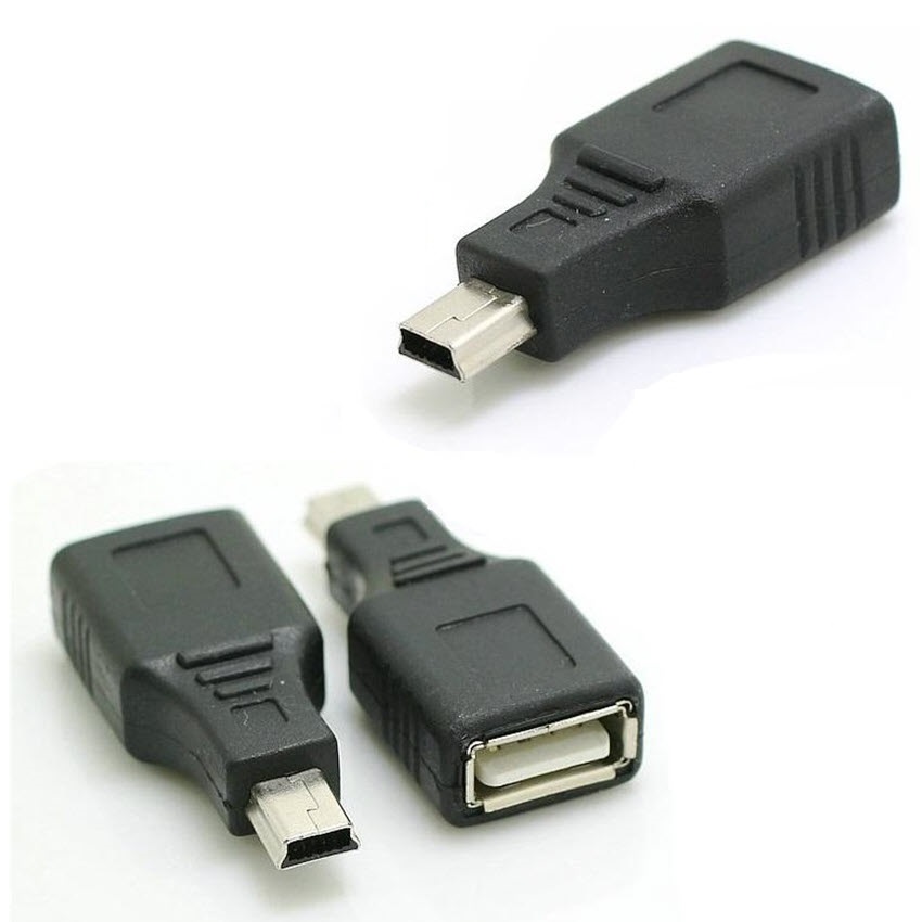 Đầu chuyển đổi Mini USB to USB OTG (Đen)