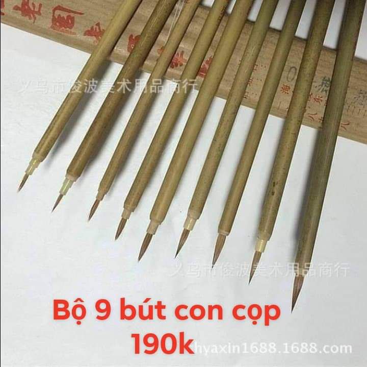 Bộ 9 bút con tiểu cọp viết thư pháp thư họa