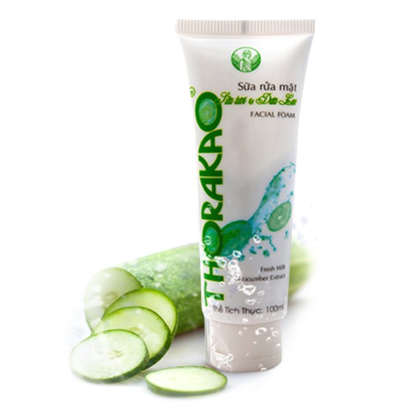 [HCM]Sữa Rửa Mặt Sữa Tươi Và Dưa Leo Thorakao 100g
