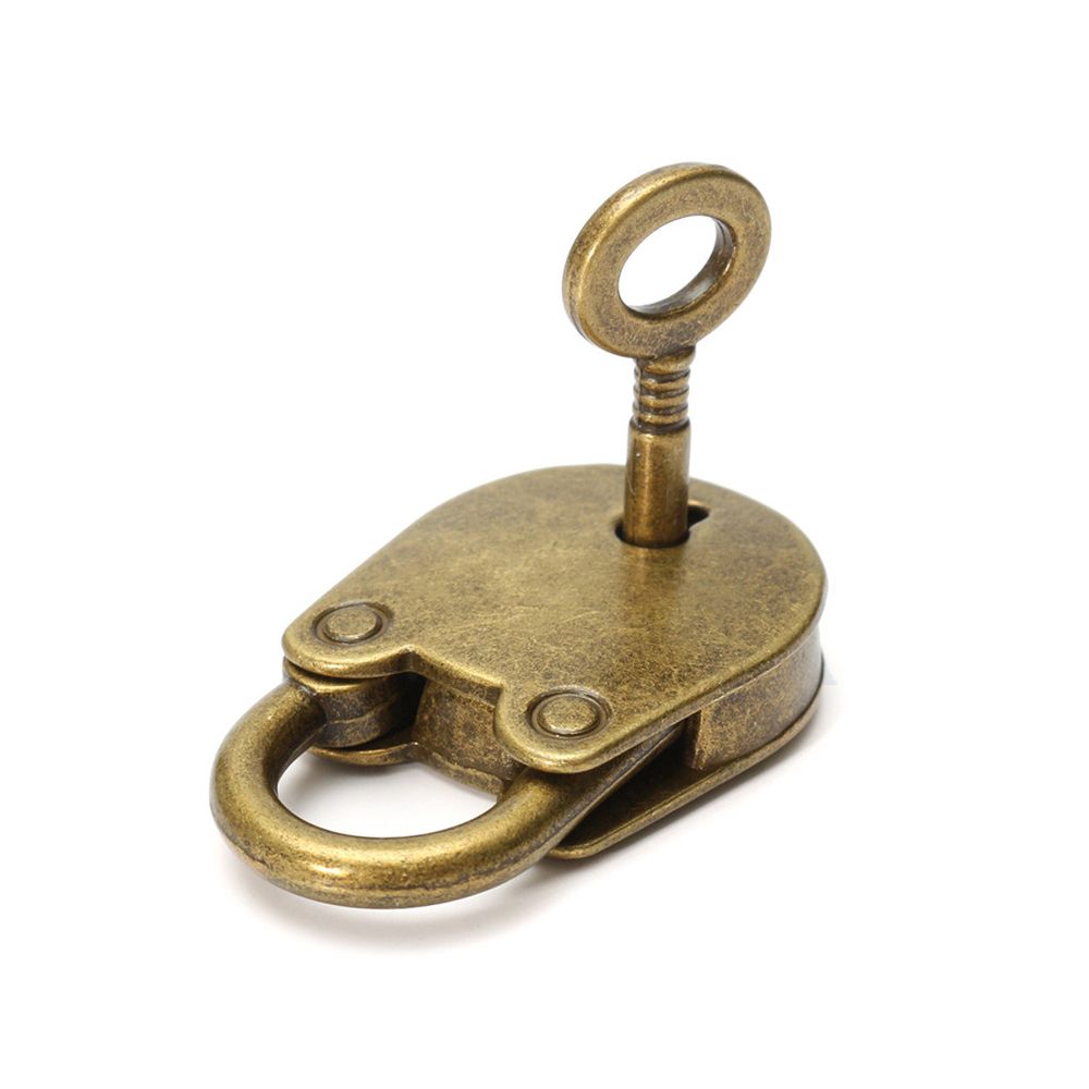 Useful Bronze Mini Archaize Padlocks Old Vintage with Key Lock