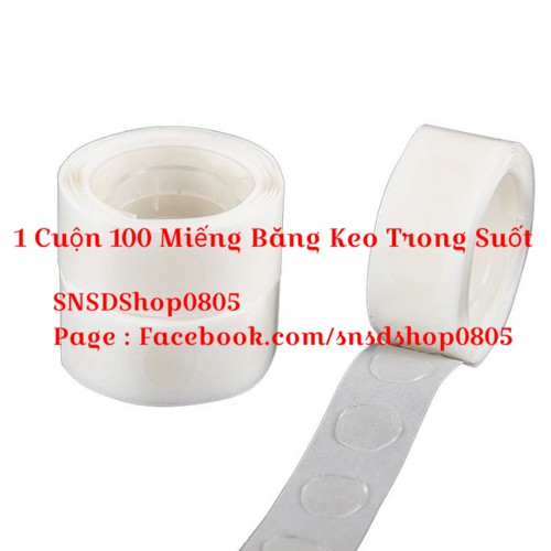 [HCM]Cuộn 100 Miếng Keo Trong Suốt Dán Merch  Itabag  Poster