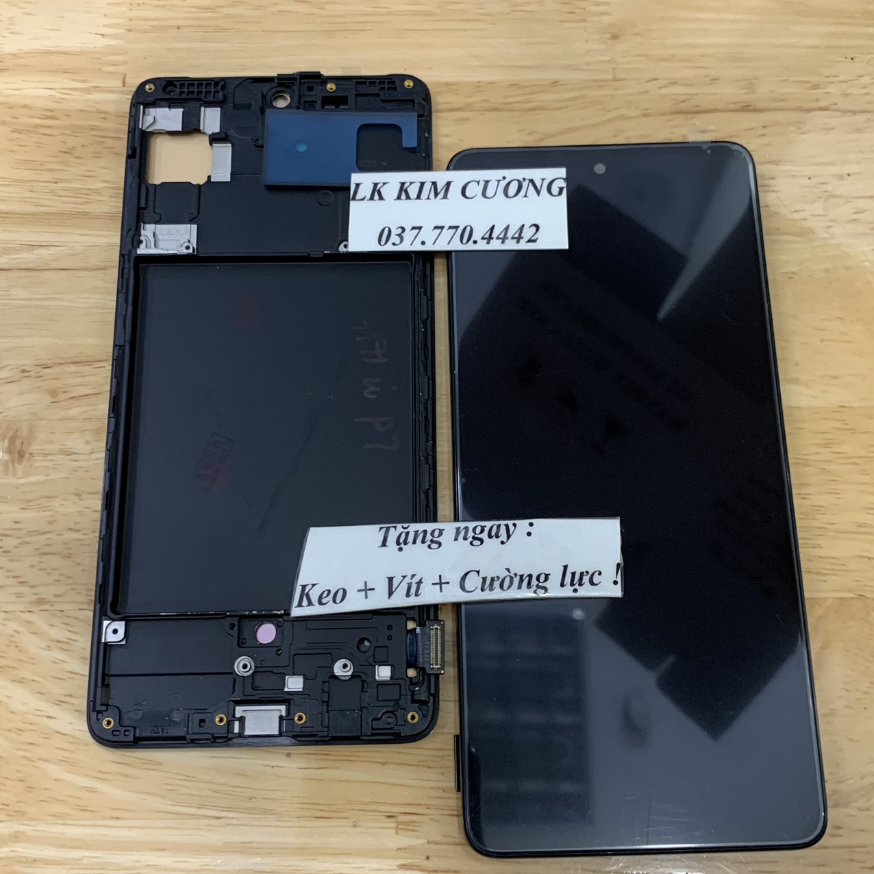 Màn hình tương thích samsung a71 - oled liền khung - phôi lớn