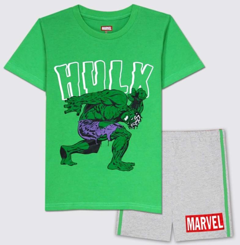 Nơi bán Bộ cho bé trai size đại Marvel xuất khẩu 14-51kg bộ bé trai siêu anh hùng(xanh lá)