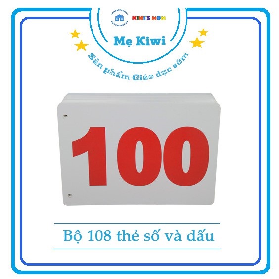 [Flashcard] Bộ Thẻ số (số 0 - 100 và dấu)