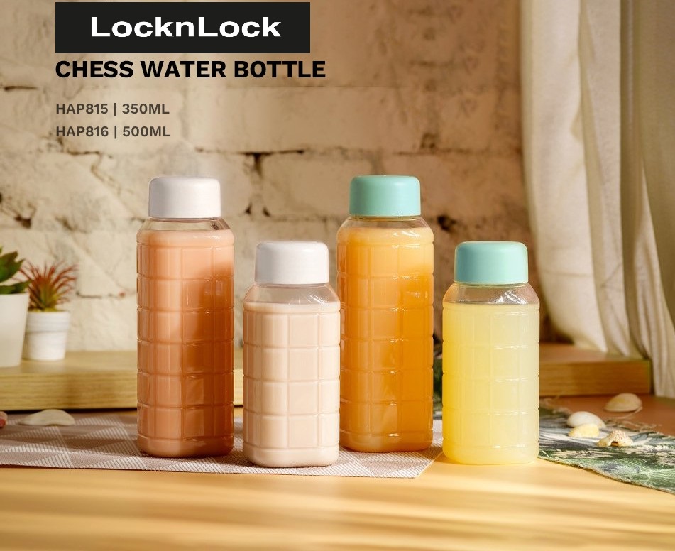 Bình Nước Nhựa Chess Lock&Lock 350ml - 500ml HAP815 HAP816