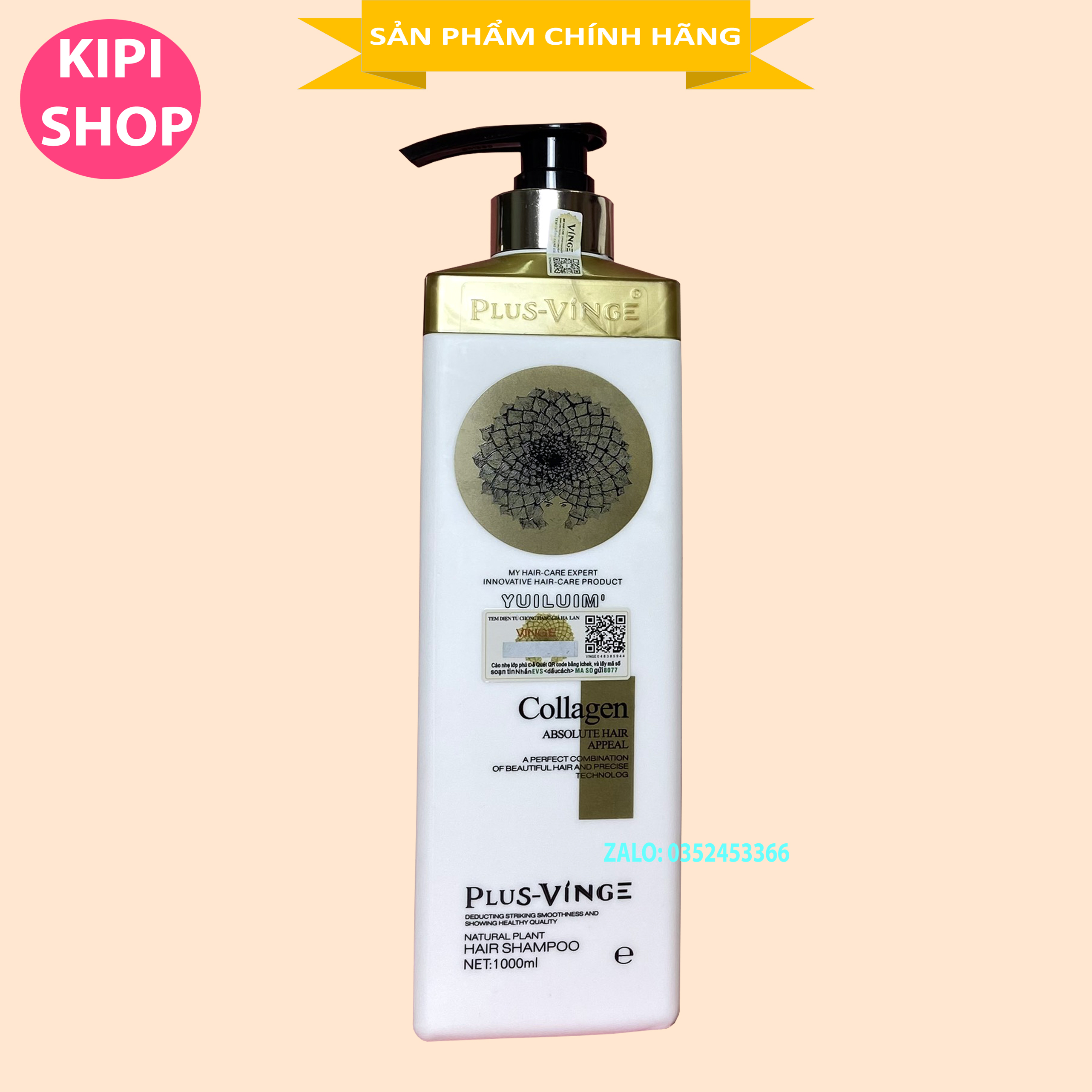 [CÓ TEM HÀNG CHÍNH HÃNG] Bộ dầu gội + Dầu xã COLLAGEN VINGE 1000ML