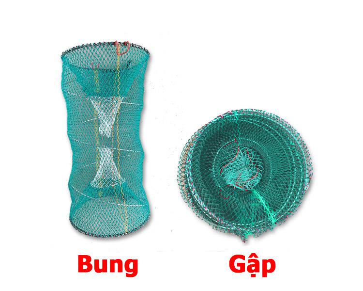 Lồng Lò Xo Bắt Cua, Ếch, Rùa, Ba Ba, - Xanh siêu dày