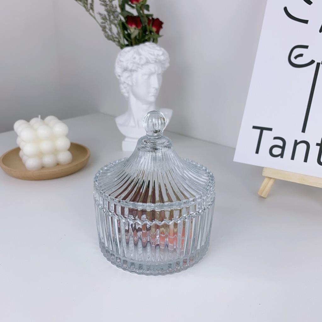 Hũ thuỷ tinh đựng mứt vân kim cương