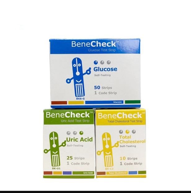 Que Thử Acid Uric (Gout) BeneCheck Plus Hộp 25 Que
