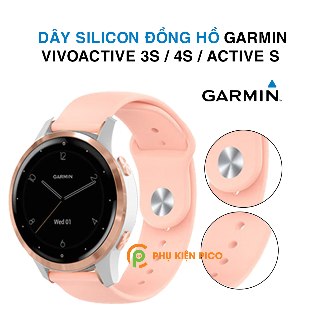 Dây đồng hồ Garmin Vivoactive 3S / 4S / Active S silicon cao cấp siêu mềm phong cách thể thao nhiều màu 18mm – Dây silicon Garmin